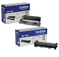 Brand New Original Brother TN-760 / DR-730 Combo Pack – Laser Toner Cartridge and Drum Unit – High Yield Toner