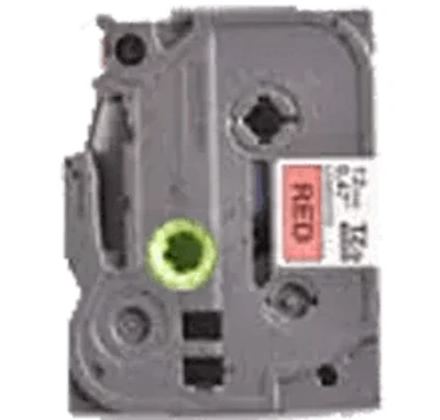 Brother TZE-431 – Black on Red Laminated Tape for P-touch Label Makers – 12 mm wide x 8 m long