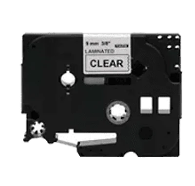 Brand New Original Brother TZE- - Black on Clear Laminated Tape for P-touch Label Makers