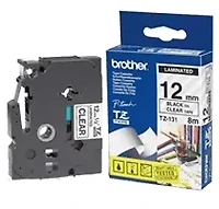 Brand New Original Brother TZE- – Black on Clear Laminated Tape for P-touch Label Makers – mm wide x 8 m long