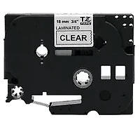 Brother TZE-141 - Black on Clear Laminated Tape for P-touch Label Makers - 18 mm wide x 8 m long