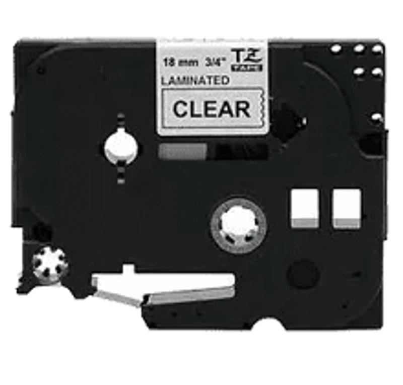 Brand New Original Brother TZE-141 - Black on Clear Laminated Tape for P-touch Label Makers - 18 mm wide x 8 m long