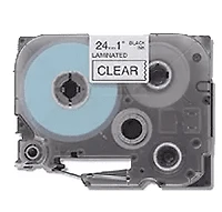 Brand New Original Brother TZE-151 – Black on Clear Laminated Tape for P-touch Label Makers – 24 mm wide x 8 m long
