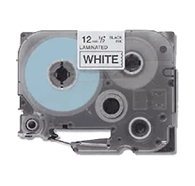 Brand New Original Brother TZE-231 – Black on White Laminated Tape for P-touch Label Makers – 12 mm wide x 8 m long