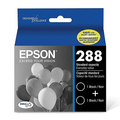 ~Brand New Original Epson T288 Black Ink / Inkjet Cartridge Twin Pack