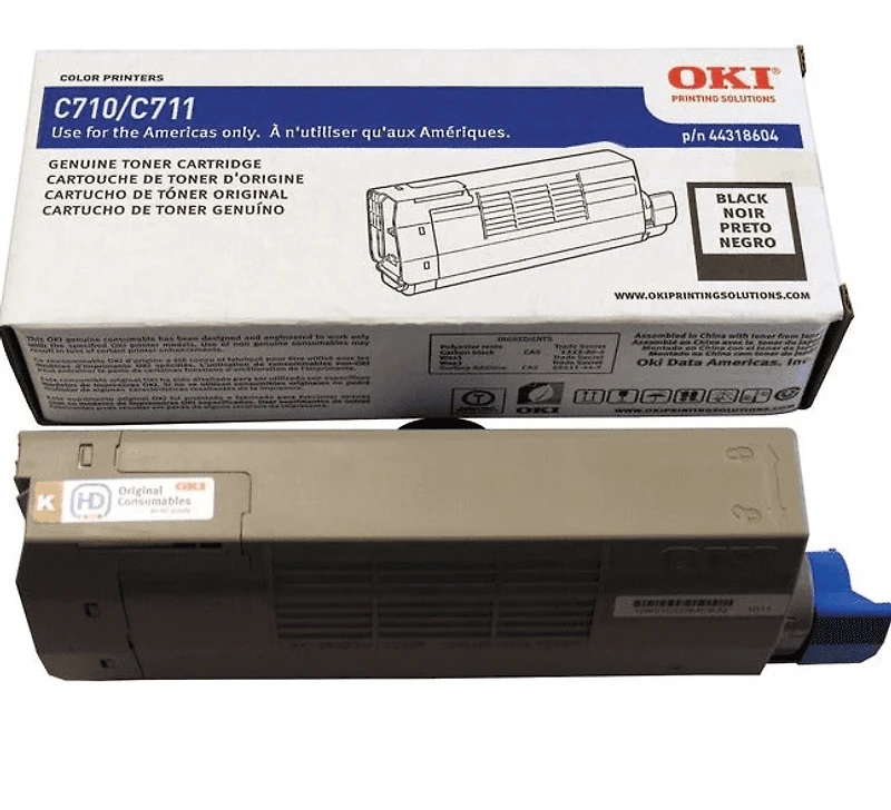 ~Brand New Original Okidata 44318604 Black Laser Toner Cartridge