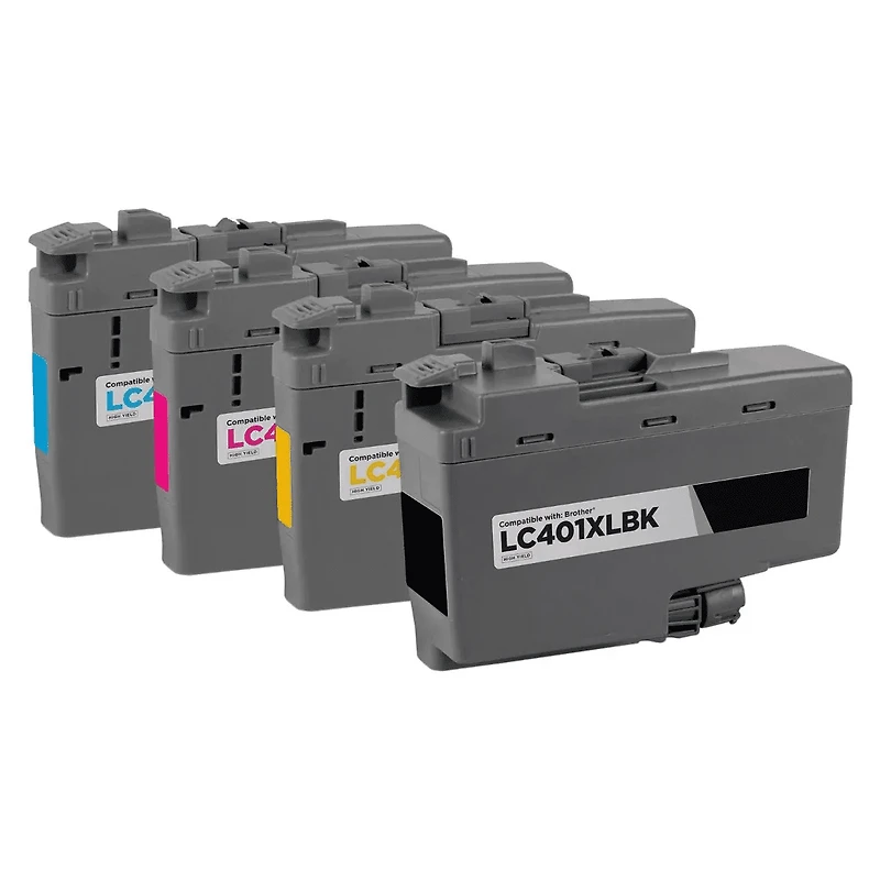 Brother LC401XL Set Black Cyan Magenta Yellow Ink / Inkjet Cartridge