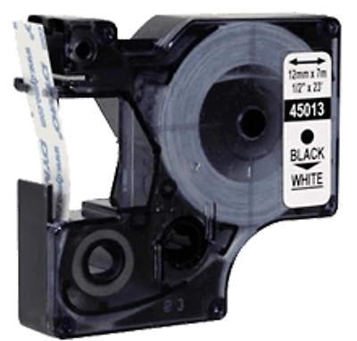 DYMO 45013 Label Tape Black on White