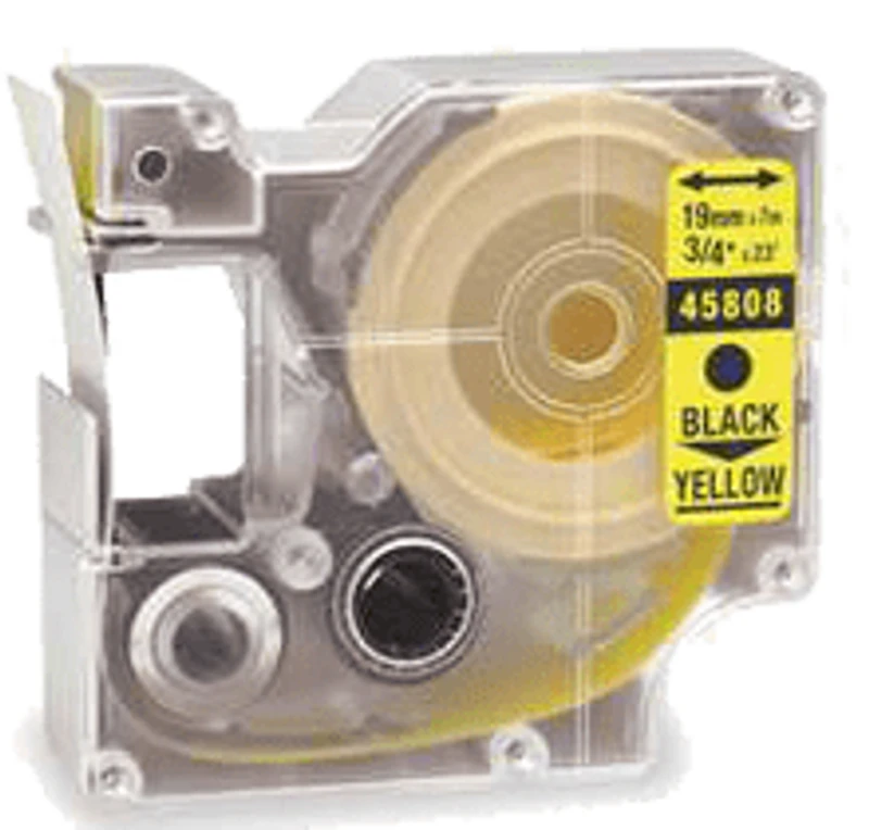 DYMO 45808 Label Tape Black on Yellow