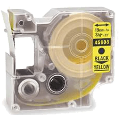 DYMO 45808 Label Tape Black on Yellow