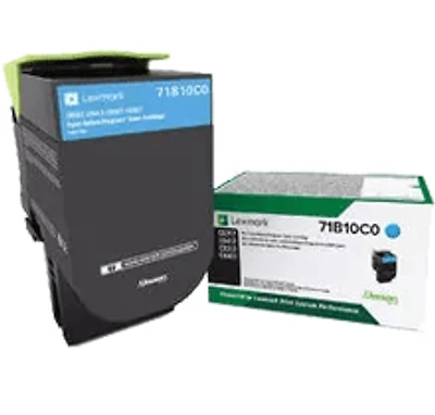 ~Brand New Original LEXMARK 71B10C0 Laser Toner Cartridge Cyan