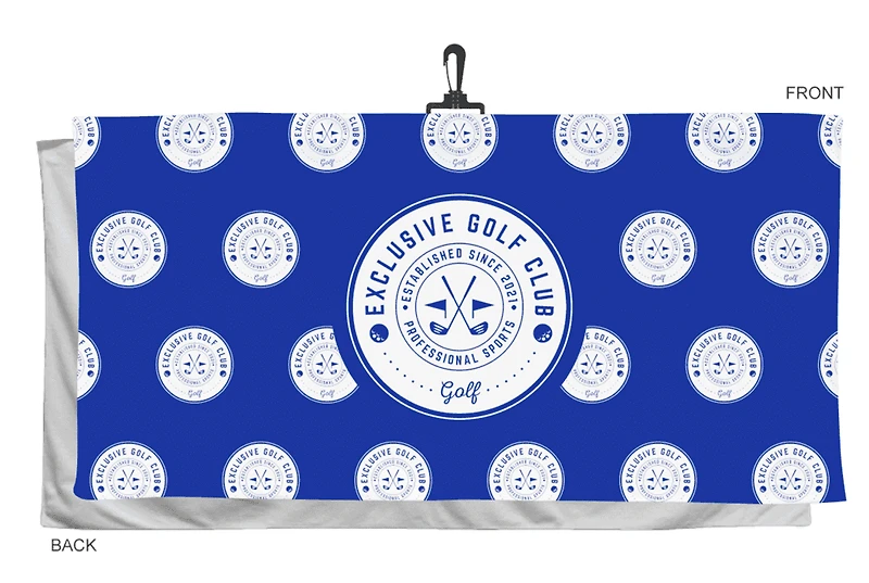 Oversized Golf Towels in Plush Soft Velour Terry with Black Swivel Hook