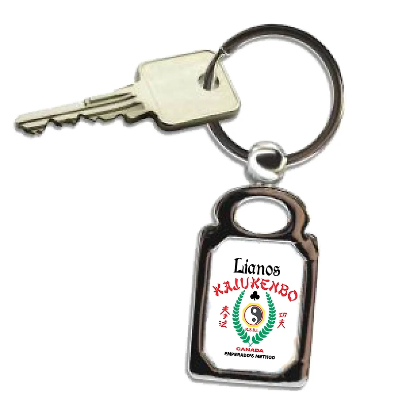 Pewter Square Keychain