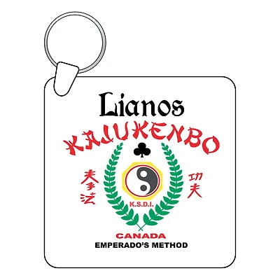 Square Plastic Keychain