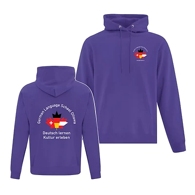 German Language School ATC2500 Unisex Hooded Sweatshirt (Purple)