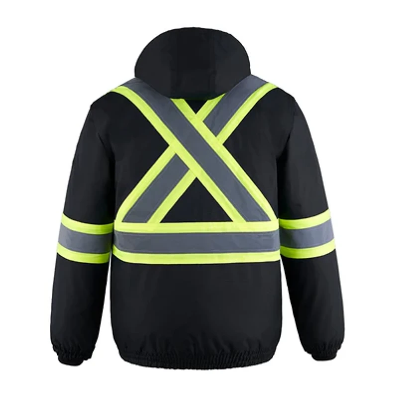 L01277 – Peterbuilt – Hi-Vis 3 in 1 Bomber Jacket with Detachable Hood