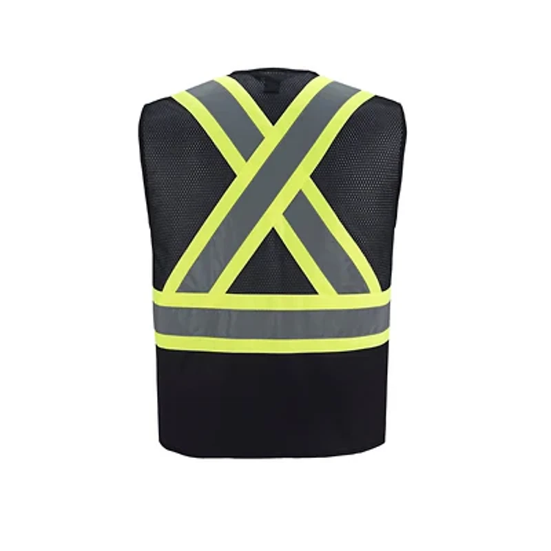 L01150 – Scout – Adult Tricot Hi-Vis Zipper Front Vest