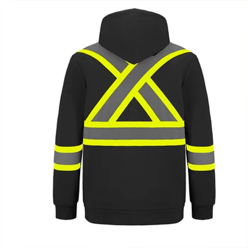 L01380 – Infinity – Hi-Vis Full Zip Hooded Sweatshirt with Detachable Hood