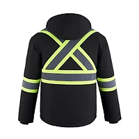 L01310 – Freightliner – Hi-Vis Insulated Softshell Jacket w/ Detachable Hood