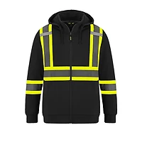 L01380 – Infinity – Hi-Vis Full Zip Hooded Sweatshirt with Detachable Hood