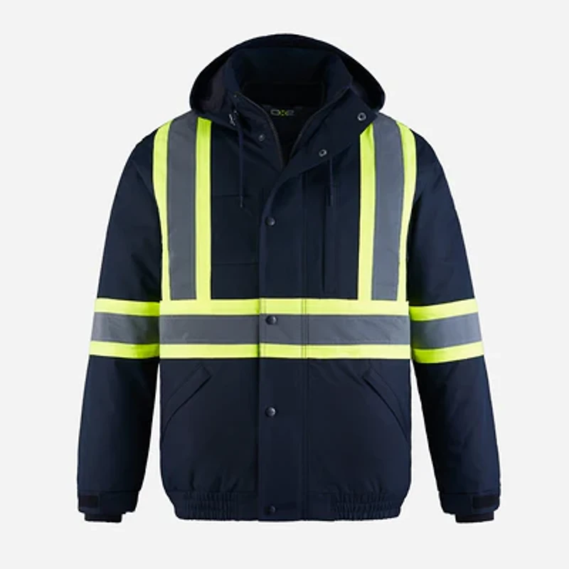 L01277 – Peterbuilt – Hi-Vis 3 in 1 Bomber Jacket with Detachable Hood