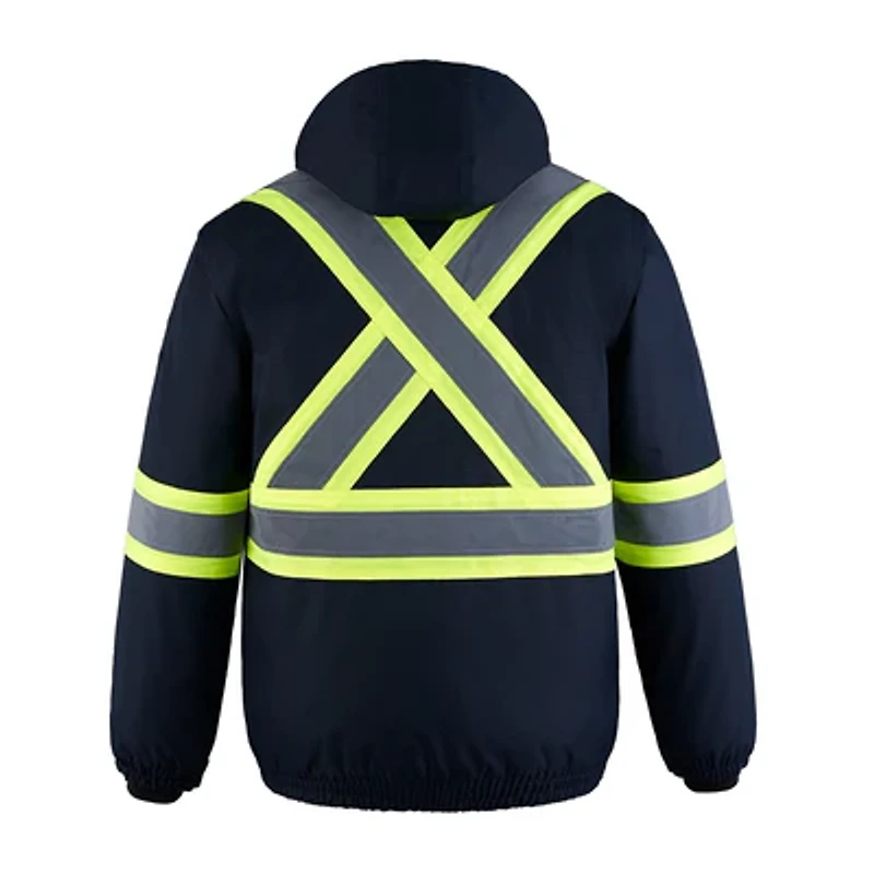 L01277 – Peterbuilt – Hi-Vis 3 in 1 Bomber Jacket with Detachable Hood