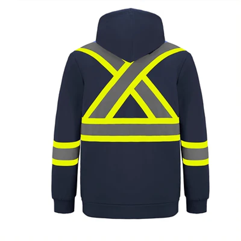 L01380 – Infinity – Hi-Vis Full Zip Hooded Sweatshirt with Detachable Hood