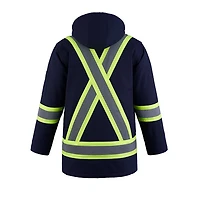 L01292 – Kingpin – Cotton Canvas Hi-Vis Insulated Parka with Detachable Hood
