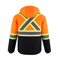 L01310 – Freightliner – Hi-Vis Insulated Softshell Jacket w/ Detachable Hood
