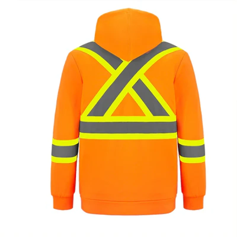 L01380 – Infinity – Hi-Vis Full Zip Hooded Sweatshirt with Detachable Hood