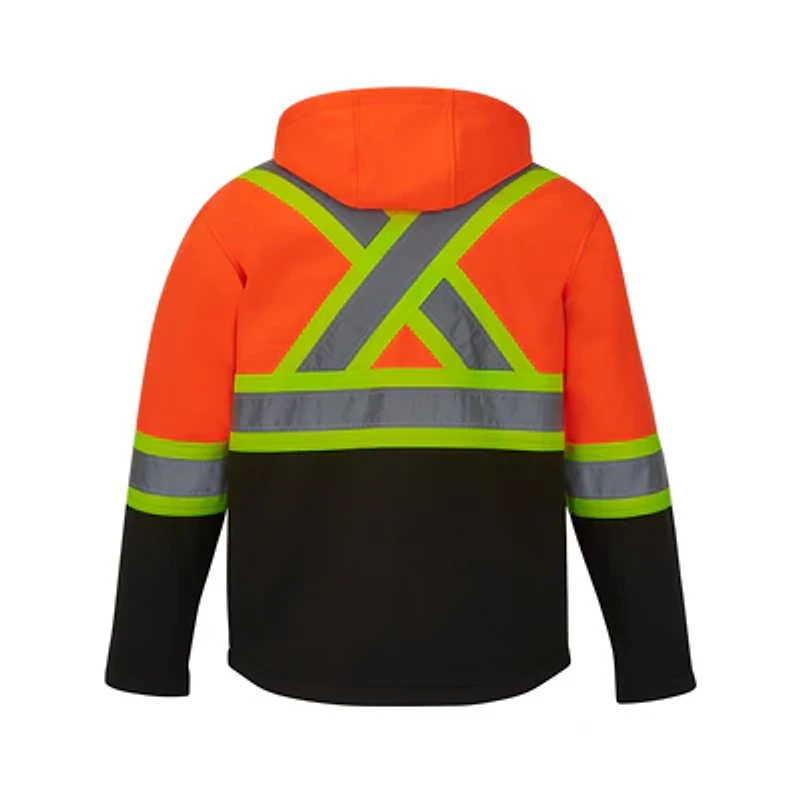 L01305 – Shield – Hi-Vis Softshell Jacket w/ Detachable Hood