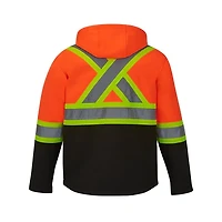 L01305 – Shield – Hi-Vis Softshell Jacket w/ Detachable Hood