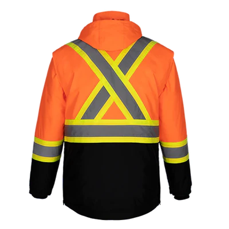 L01275 – Kenworth – 5in1 Hi-Vis Parka with Detachable Hood