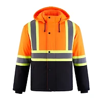 L01310 – Freightliner – Hi-Vis Insulated Softshell Jacket w/ Detachable Hood