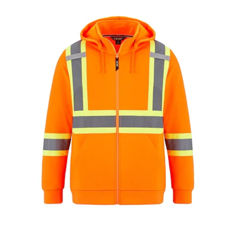 L01380 – Infinity – Hi-Vis Full Zip Hooded Sweatshirt with Detachable Hood
