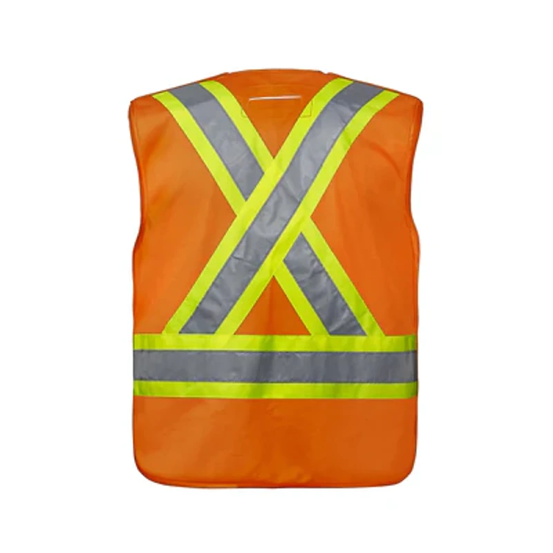 L01145 – Vanguard – Tricot Hi-Vis 5 Point Tear-Away Vest – Dual Sized