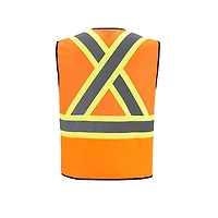 L01150 – Scout – Adult Tricot Hi-Vis Zipper Front Vest