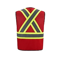 L01150 – Scout – Adult Tricot Hi-Vis Zipper Front Vest