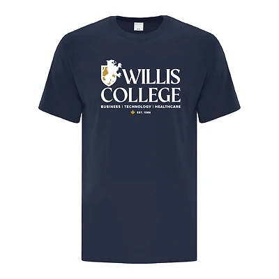 Willis College Navy Unisex Tshirt
