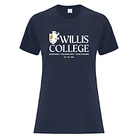 Willis College Navy Ladies Tshirt