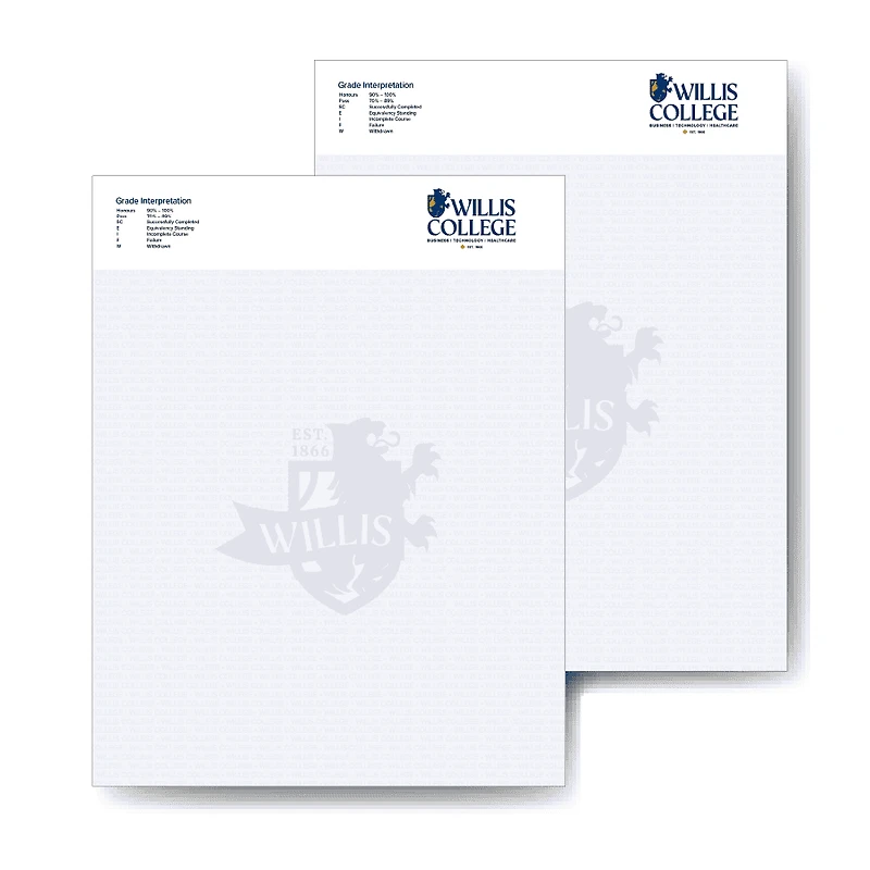 Willis College Transcripts