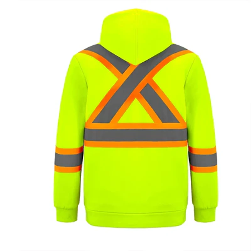 L01380 – Infinity – Hi-Vis Full Zip Hooded Sweatshirt with Detachable Hood