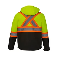 L01305 – Shield – Hi-Vis Softshell Jacket w/ Detachable Hood