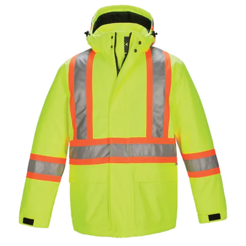 L01250 – Armour – Hi-Vis Insulated Parka with Detachable Hood
