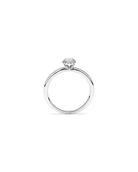 0.31 Carat TW Oval Cut Diamond Halo Engagement Ring in 14kt White Gold