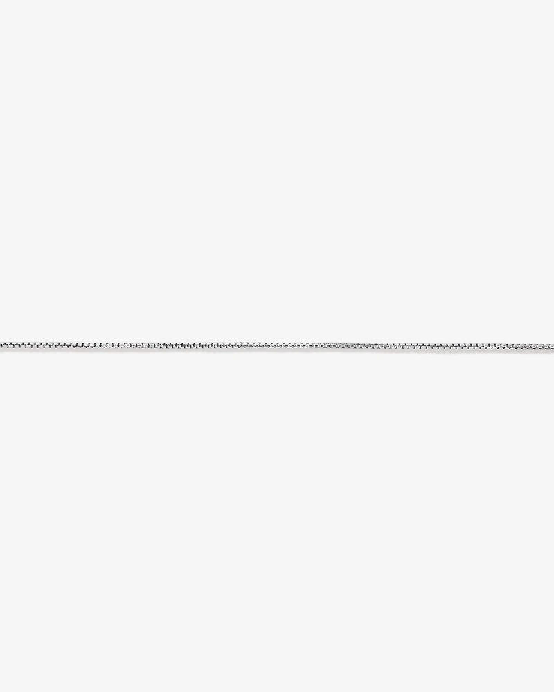 50cm (20") 1.25mm Width Round Box Chain Necklace in Sterling Silver