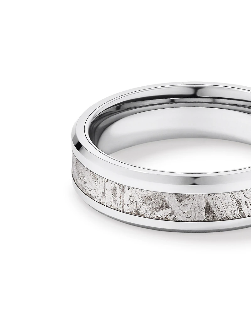 6mm Tungsten and Meteorite Wedding Band