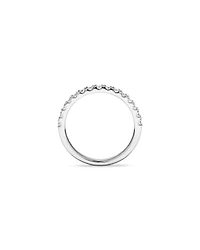 0.34 Carat TW Round Brilliant Claw-Set Wedding Band in 18kt White Gold