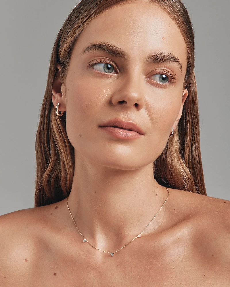 Huggie Earrings with 0.25 Carat TW of Diamonds in 10kt Rose Gold