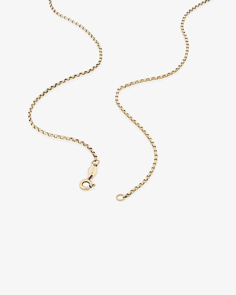 Chaîne belcher de cm en or jaune 18 K avec diamants, largeur de 1 à 1,5 mm